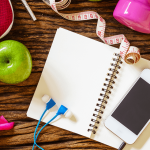 osteoporosis prevention equipment, including weights and exercise journal