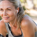 woman on jog to ease back pain