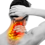 man with cervicogenic headache from neck pain