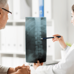 patient with physiatrist for back pain