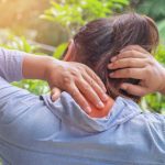 woman with pinched nerve in neck