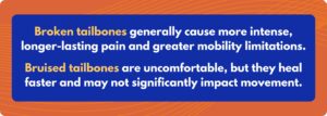 broken vs bruised tailbone